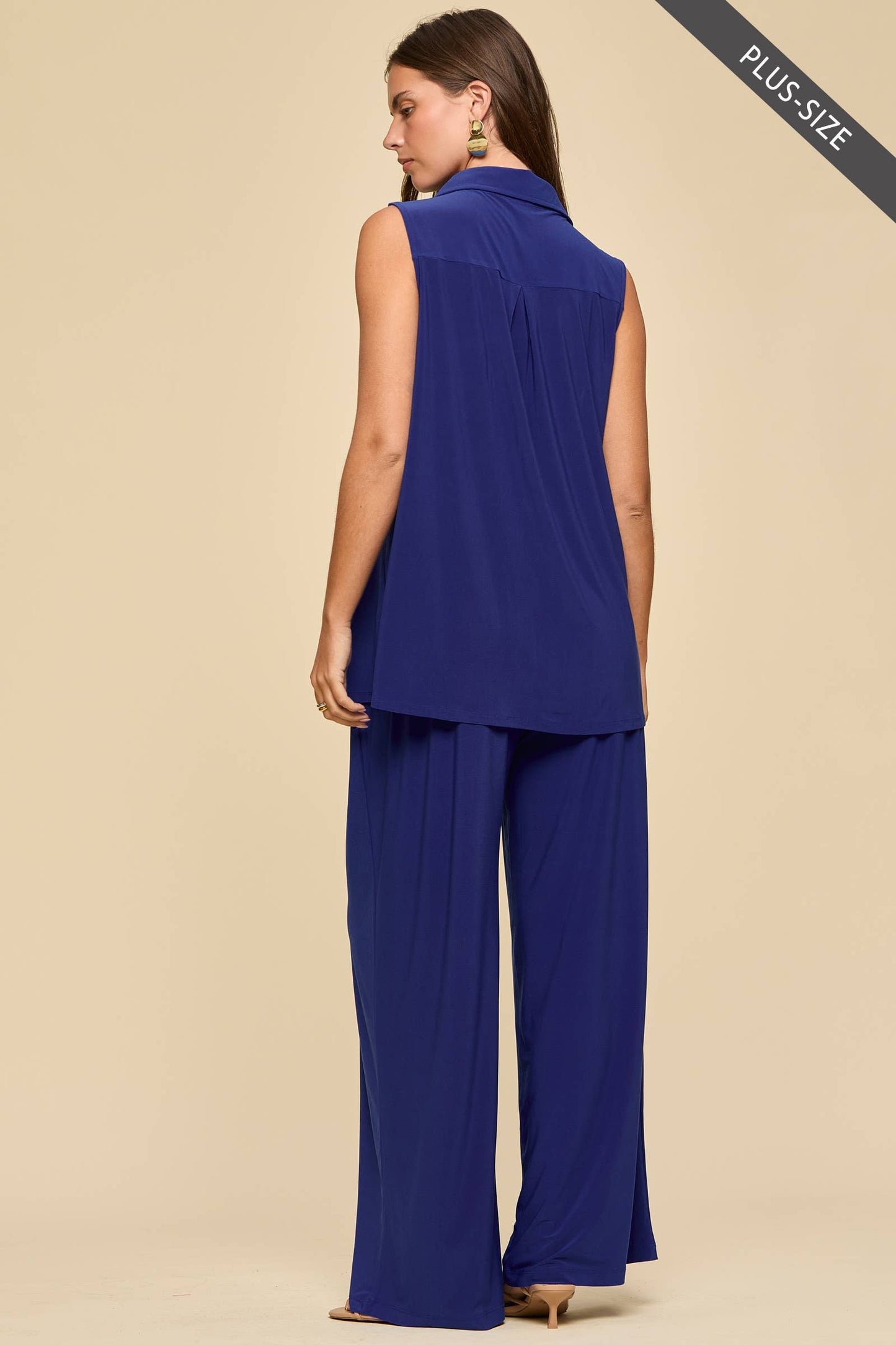 PLUS SIZE 2-Piece Tank + Relaxed Pants Resort Wear Set