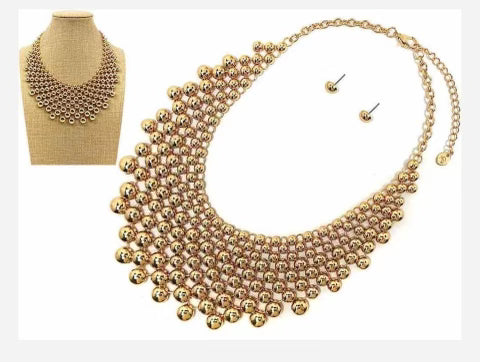 Beaded Bib Necklace