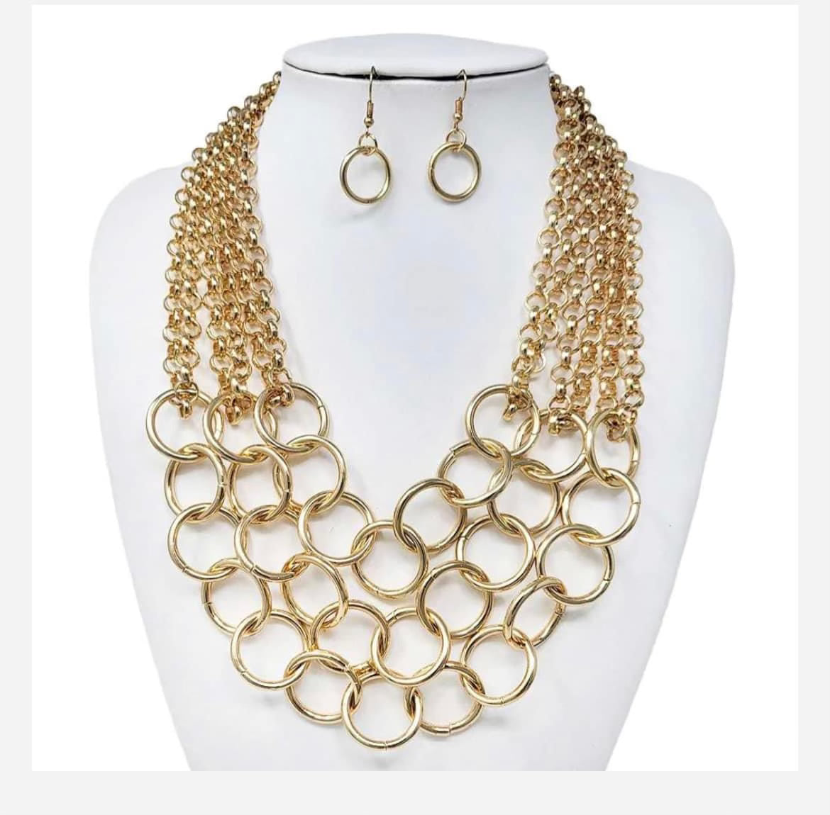 Linked Bib Necklace Set