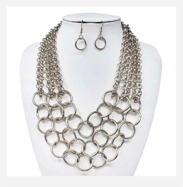 Linked Bib Necklace Set