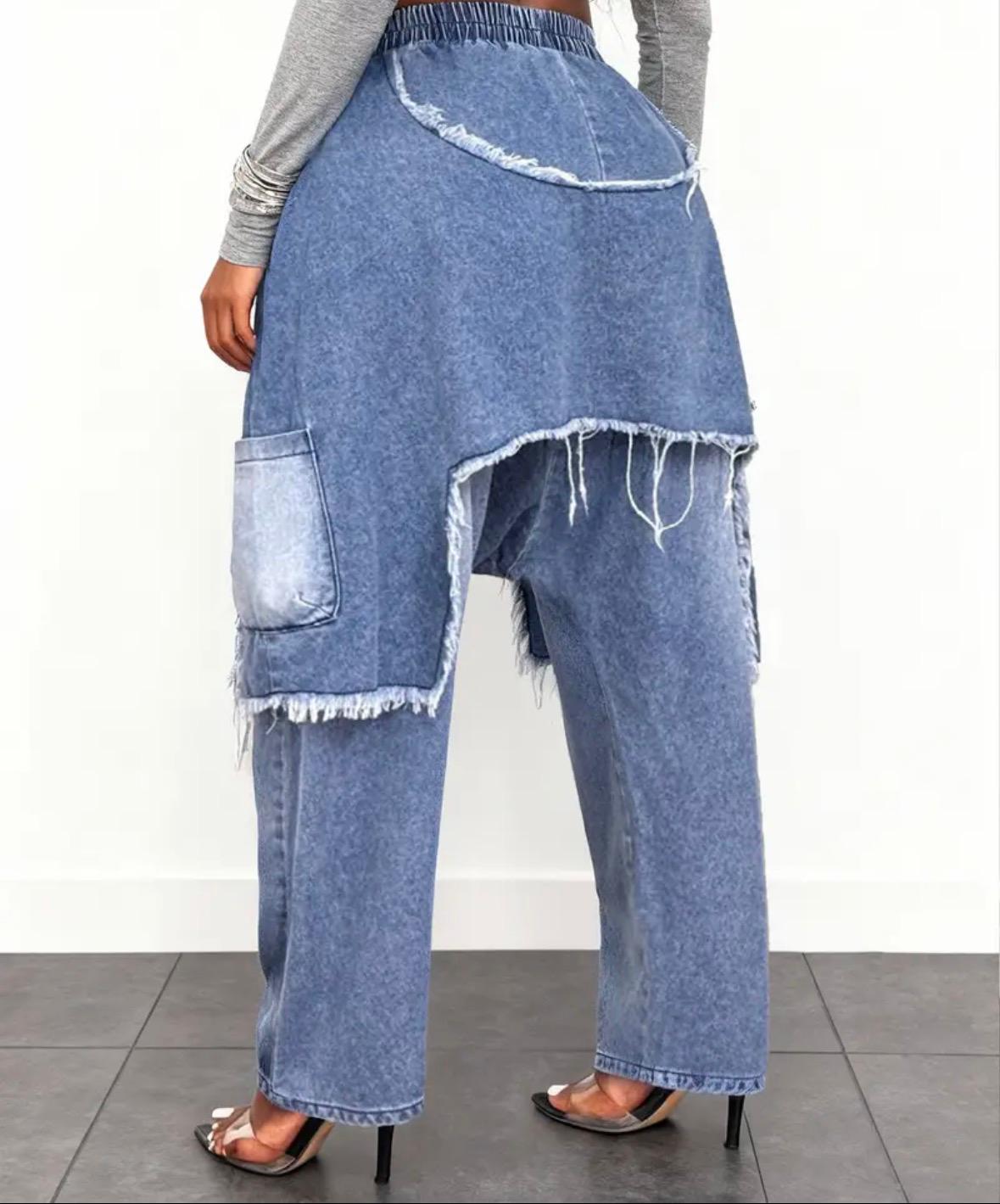 Brushed denim jeans