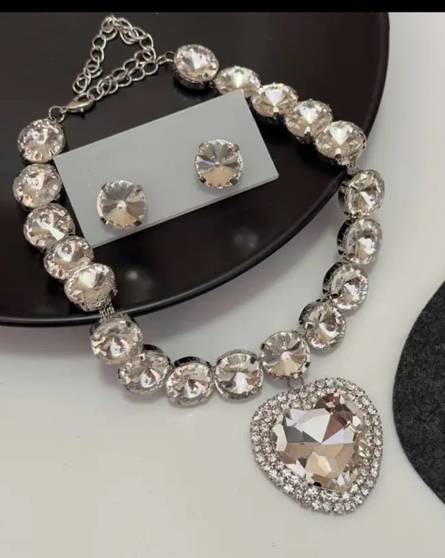 Heart 2pc Necklace Set