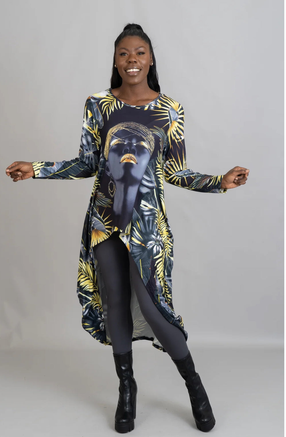 Hi Low Print Top