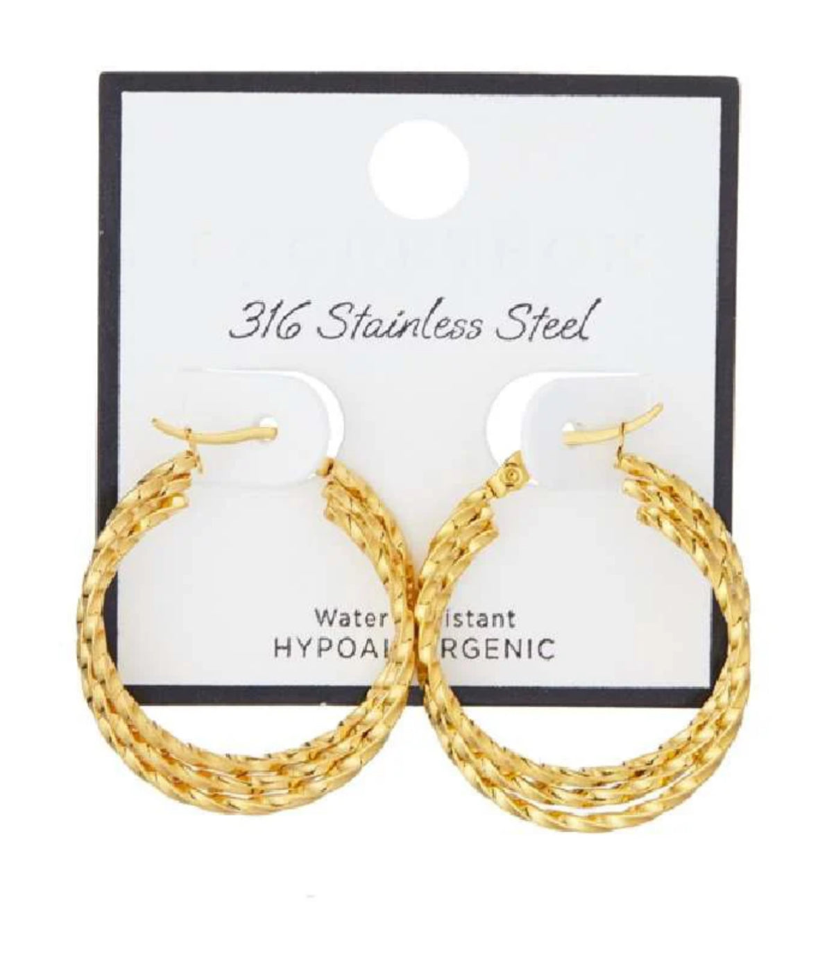 Stainless Steel Gold Hoop earrings