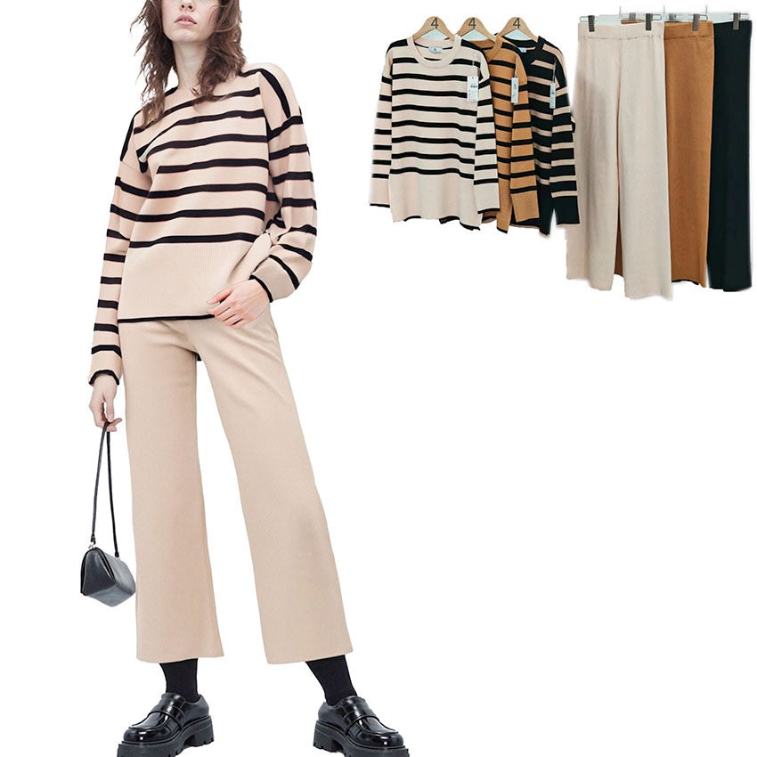 2pc Striped Pants Set