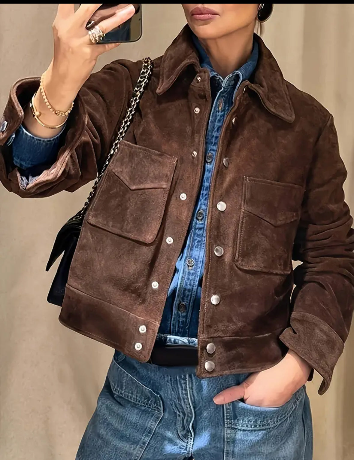 Vintage faux suede jacket