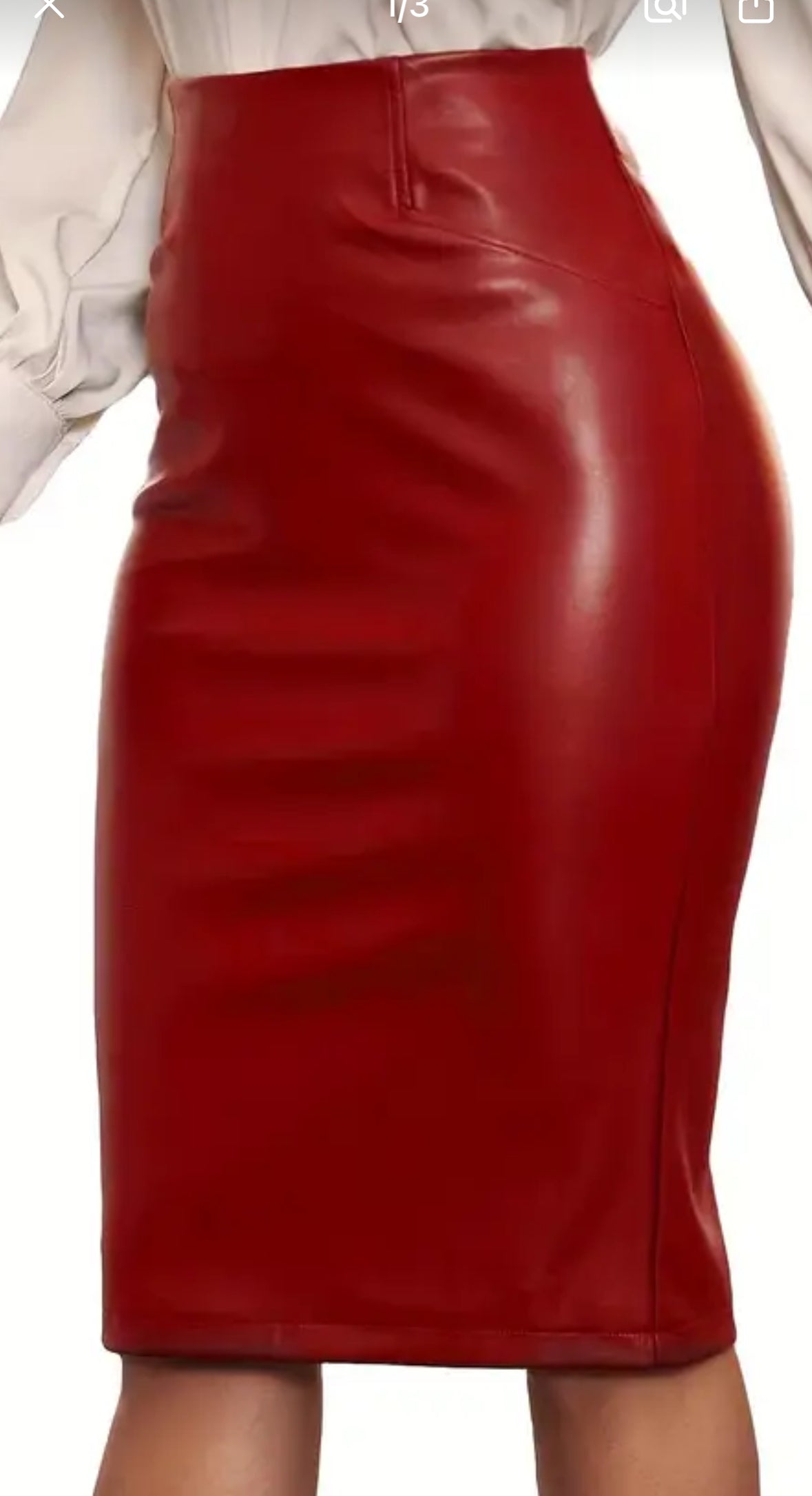 Fall PU leather skirts