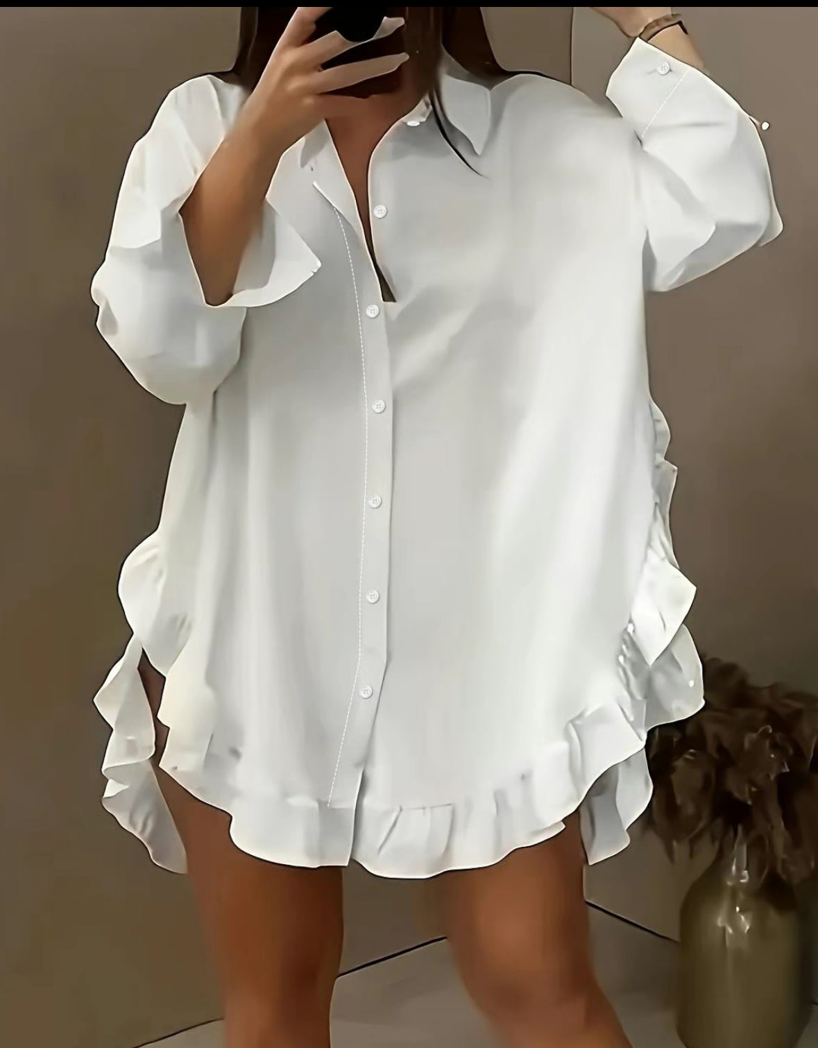 Ruffle Trim Shirt