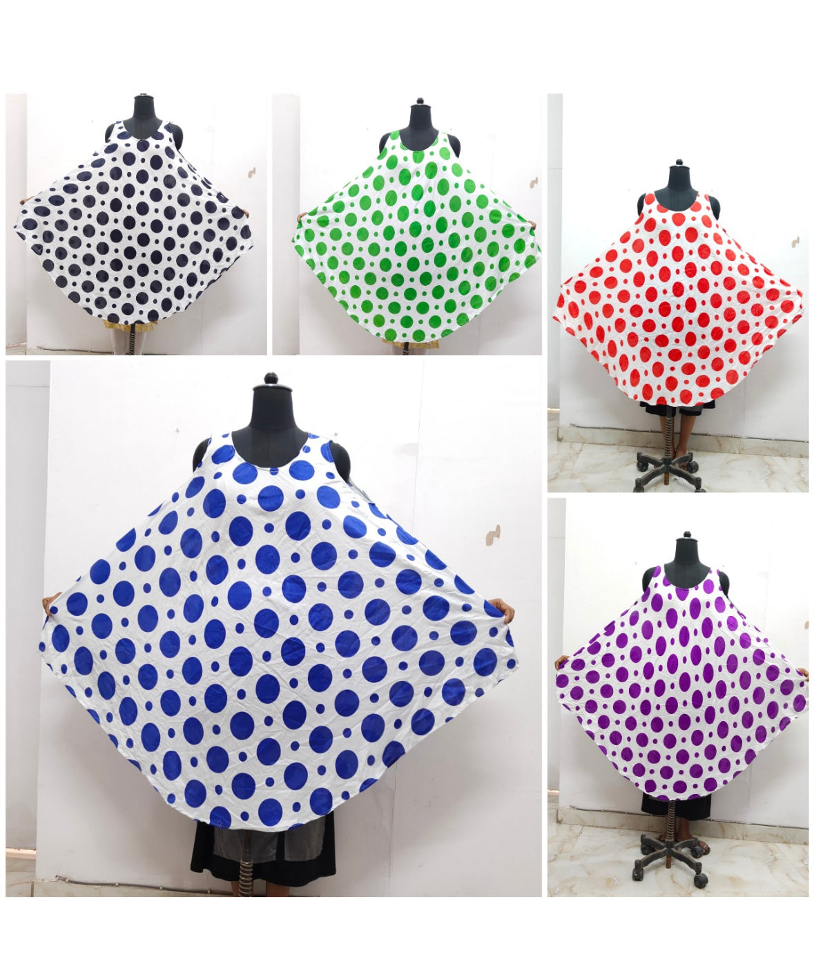 Polka dot flowy dress