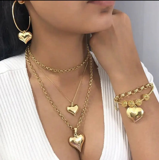 3pc Double Stack Necklace Set