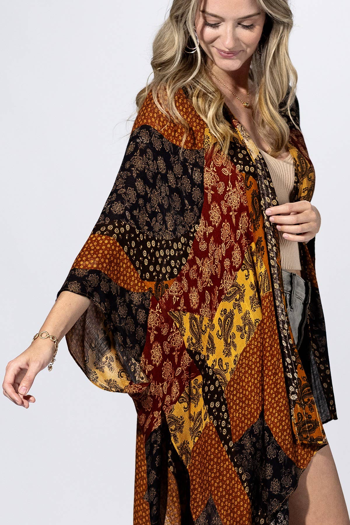 Patchwork Meadow Kimono