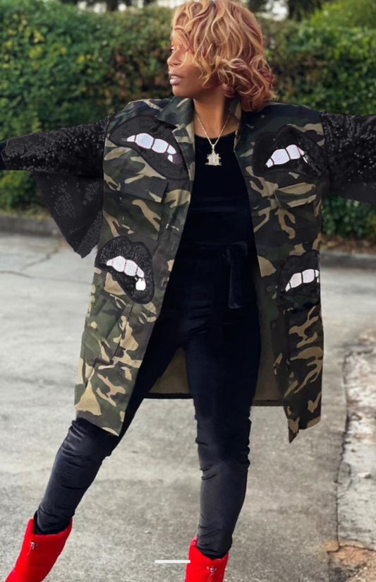 Sequin Camo Jacket