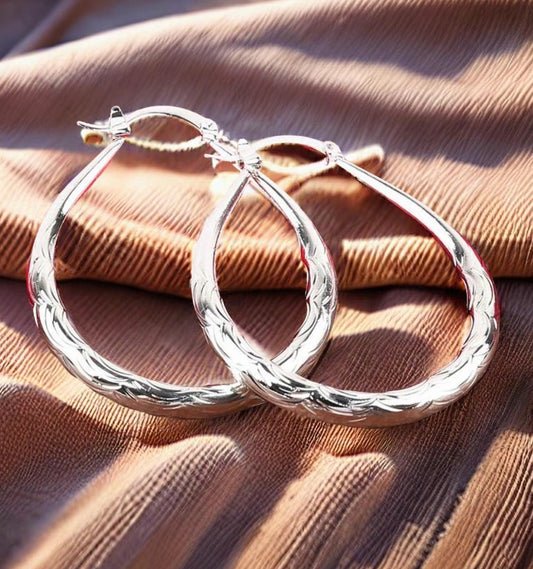 Silver Hoop Earrings