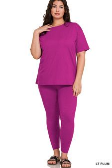 Brushed short sleeve 2 pc set