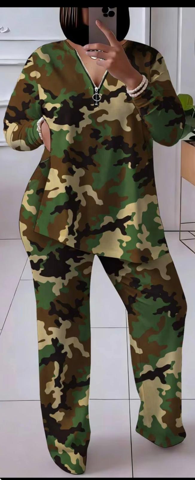 Camo 2pc Pants set