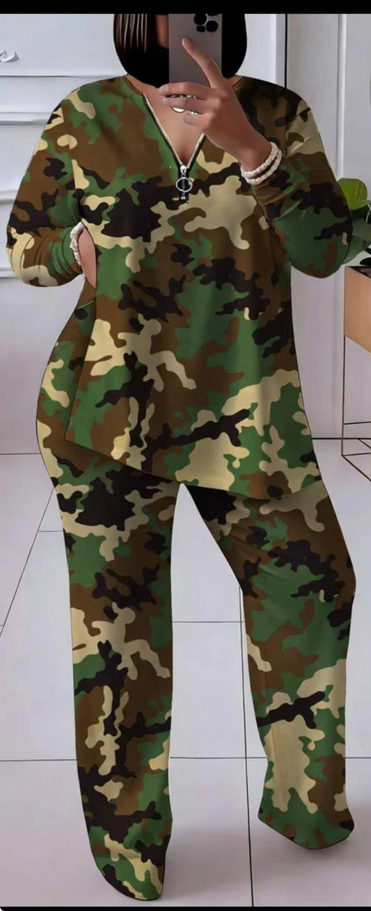 Camo 2pc Pants set