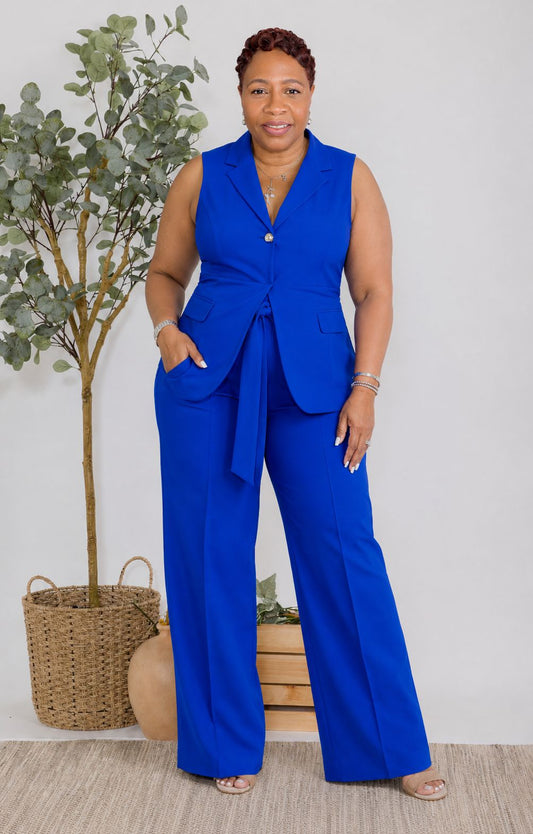Royal 2pc vest and pants