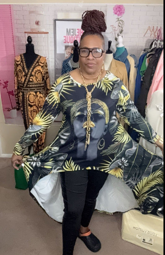 Hi Low Print Top