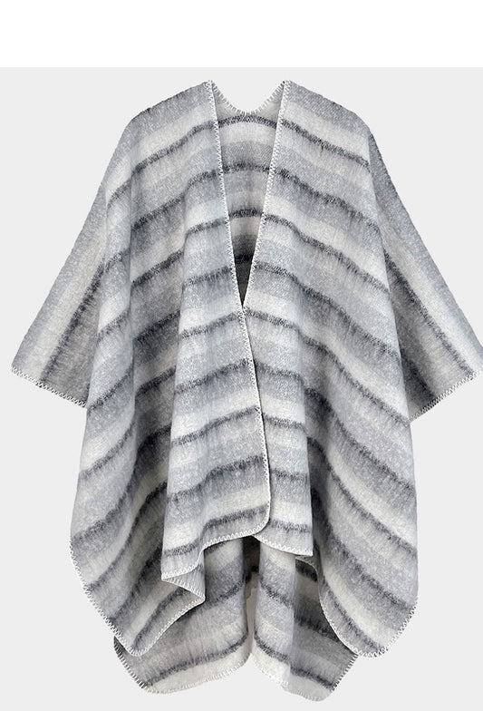 Striped Ruana Poncho