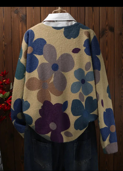 Floral V-Neck Cardigan
