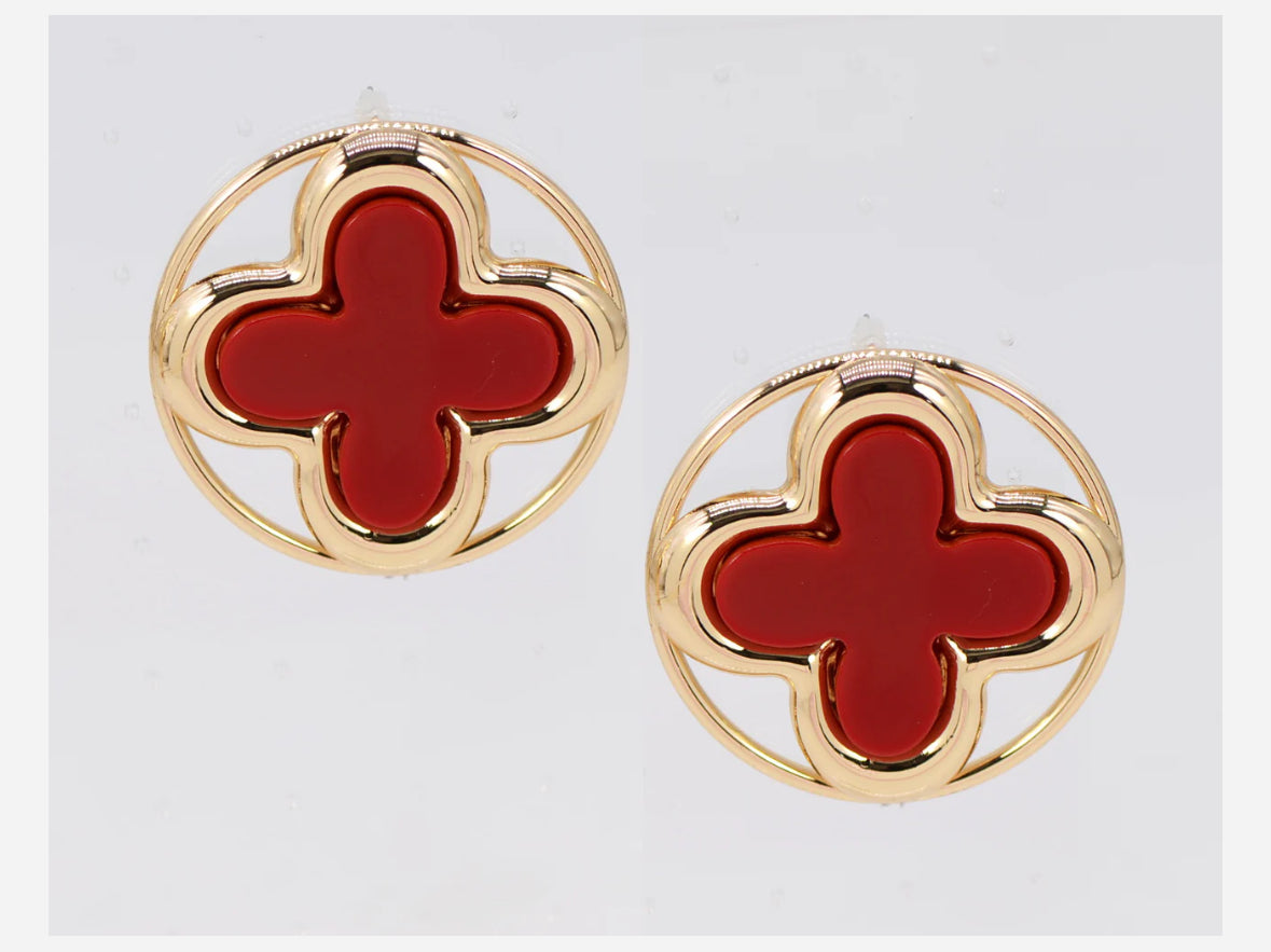 Quatrefoil earrings