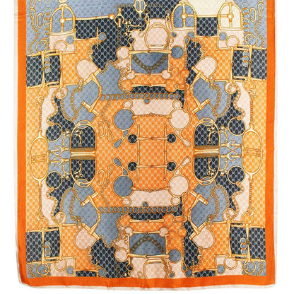 Orange print fashion scarf