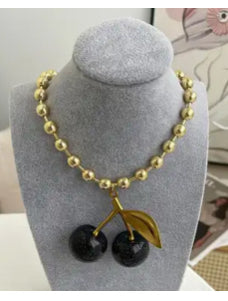 Black cherry necklace