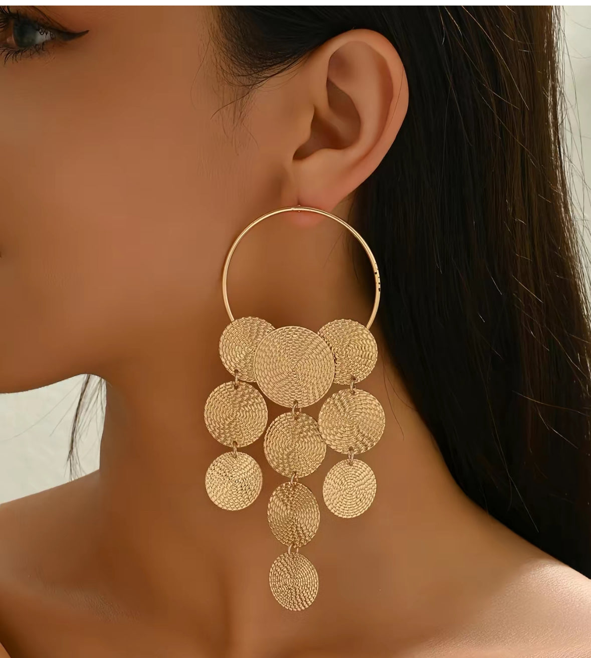 Fashion geometric round earrings