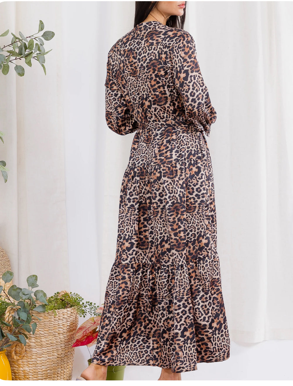 Leopard print maxi dress