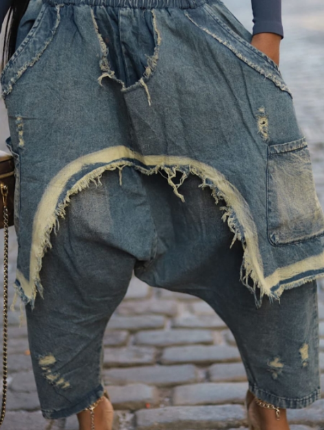 Denim hareem pants | Dark Denim