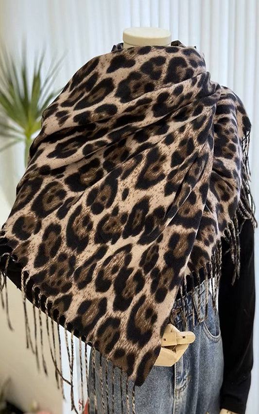 Leopard print scarf