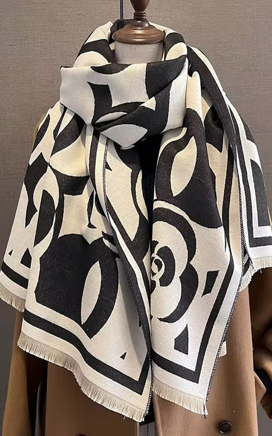 Pattern scarf | Black