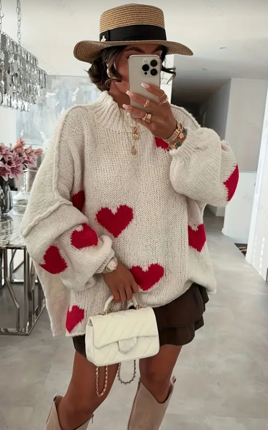 Heart oversized sweater