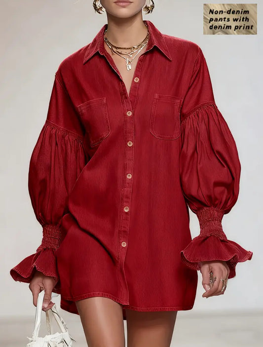 Crimson Button Down Shirt