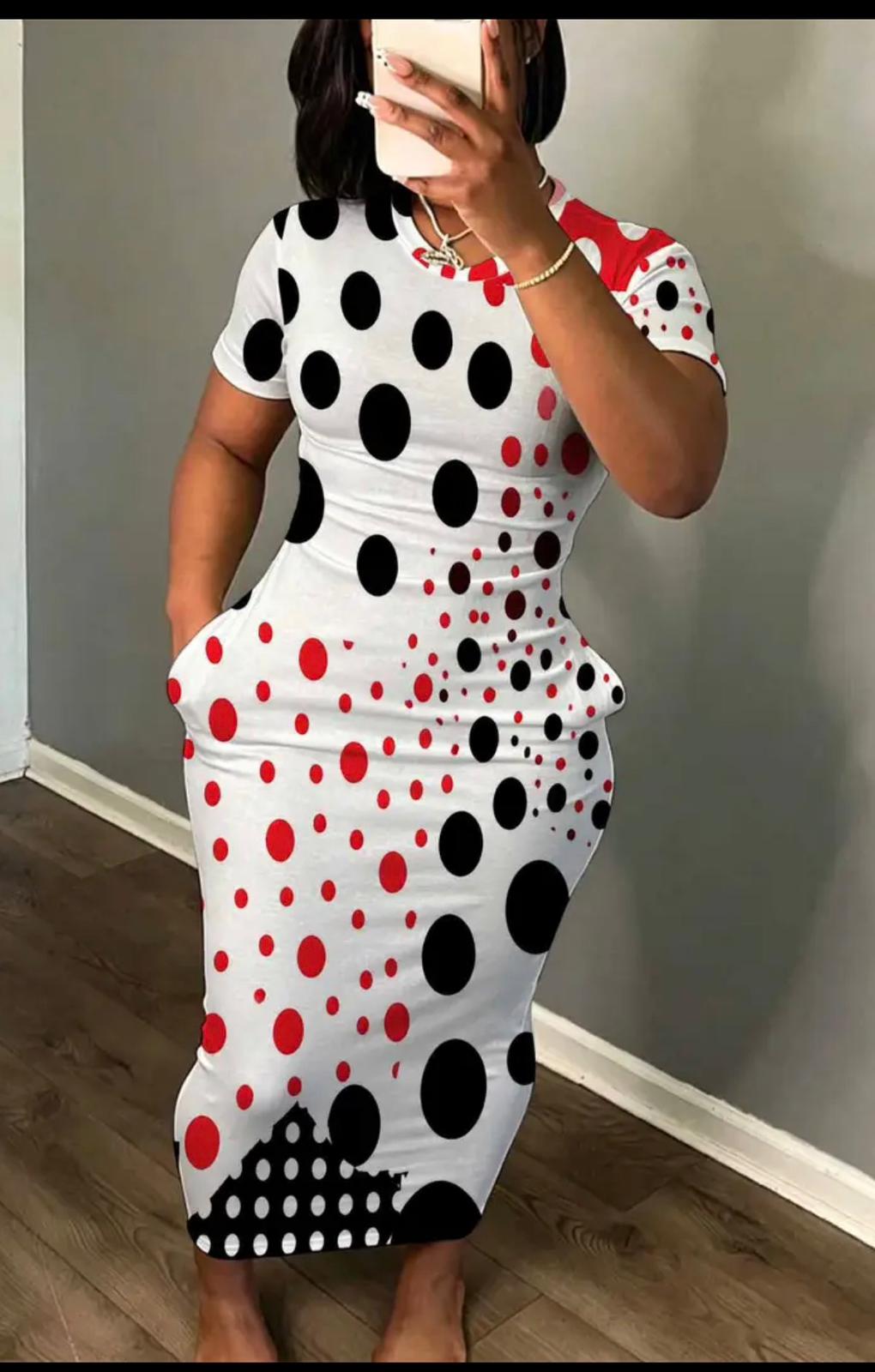 Black & Red Polkadot Dress | Plus Size