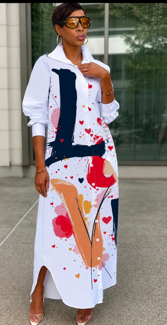 Colorful Shirt Dress