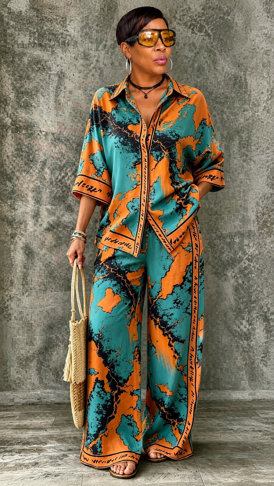 Summer Print 2 pc Pant Suit