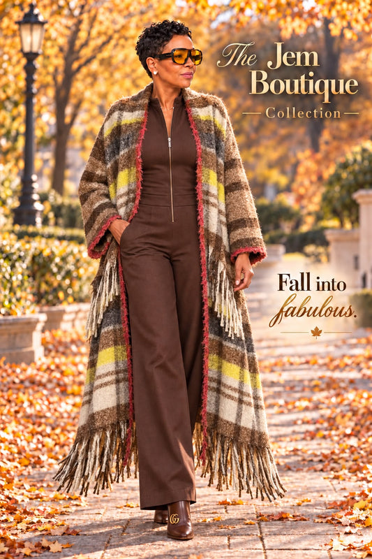 Brown Plaid Maxi Cardigan Perfect Fall/Winter edition