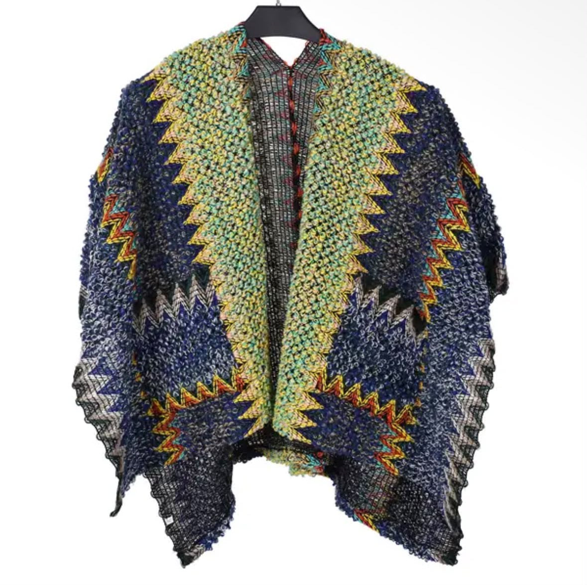 Ladies Poncho Green