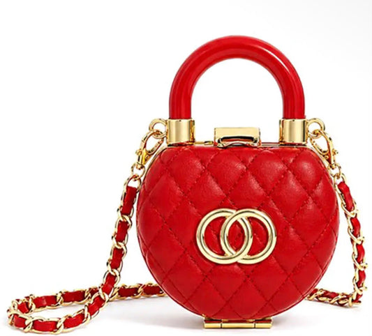 Quilted Crossbody Bag Red
