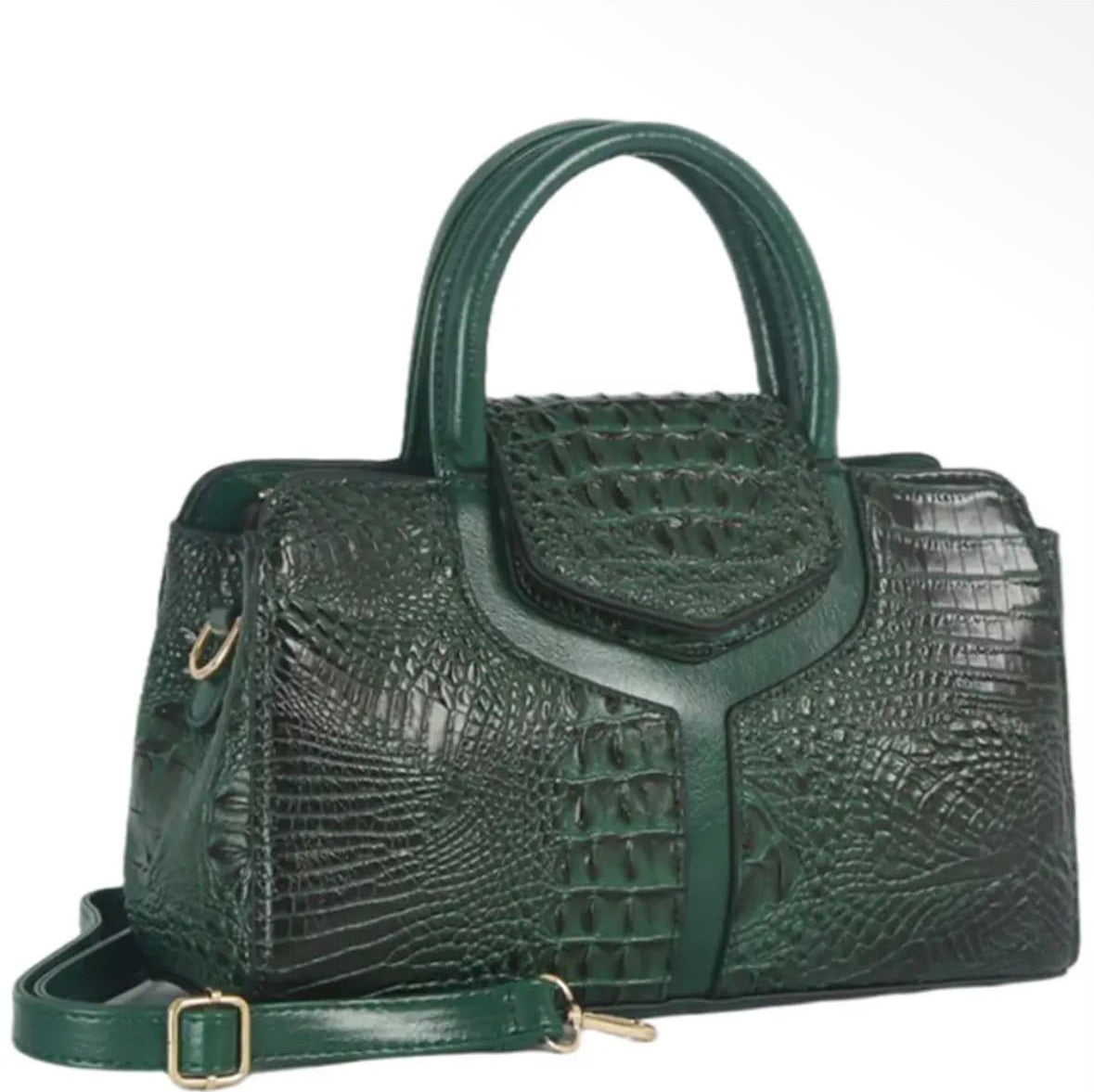 Croc Embossed Handbag