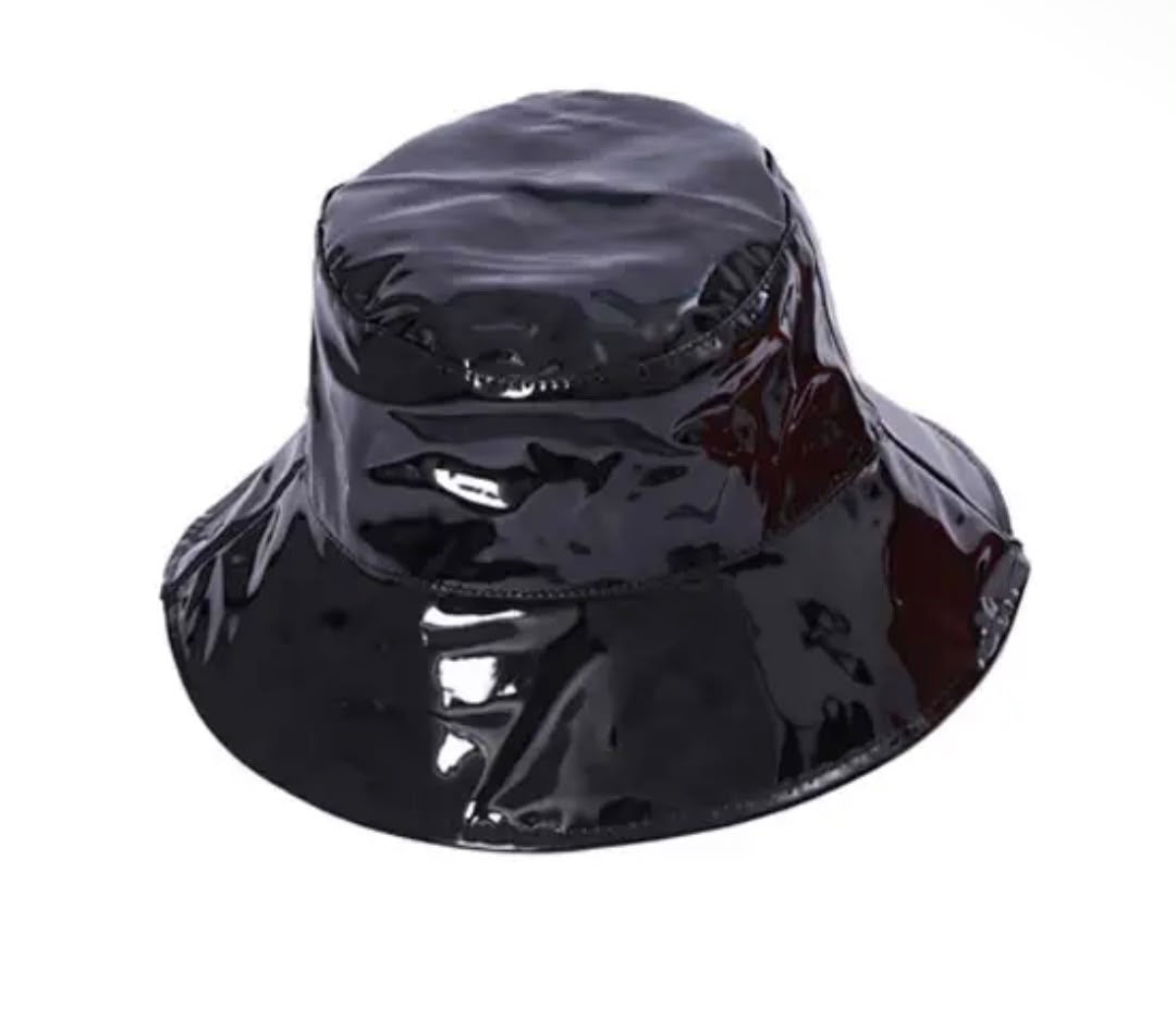 Leather Bucket Rain Hat