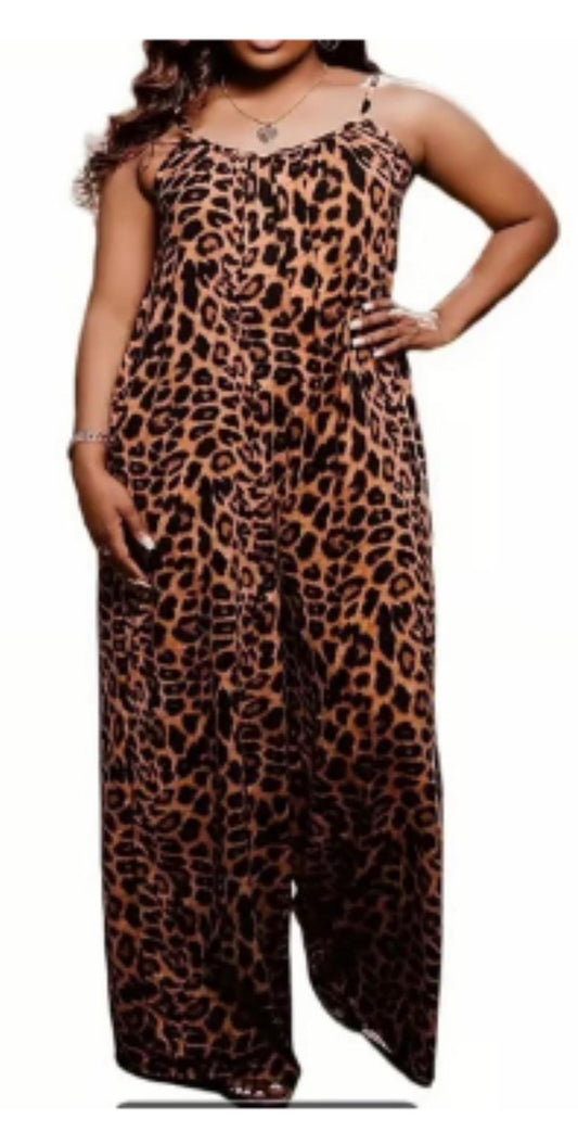 Plus Leopard jumpsuit