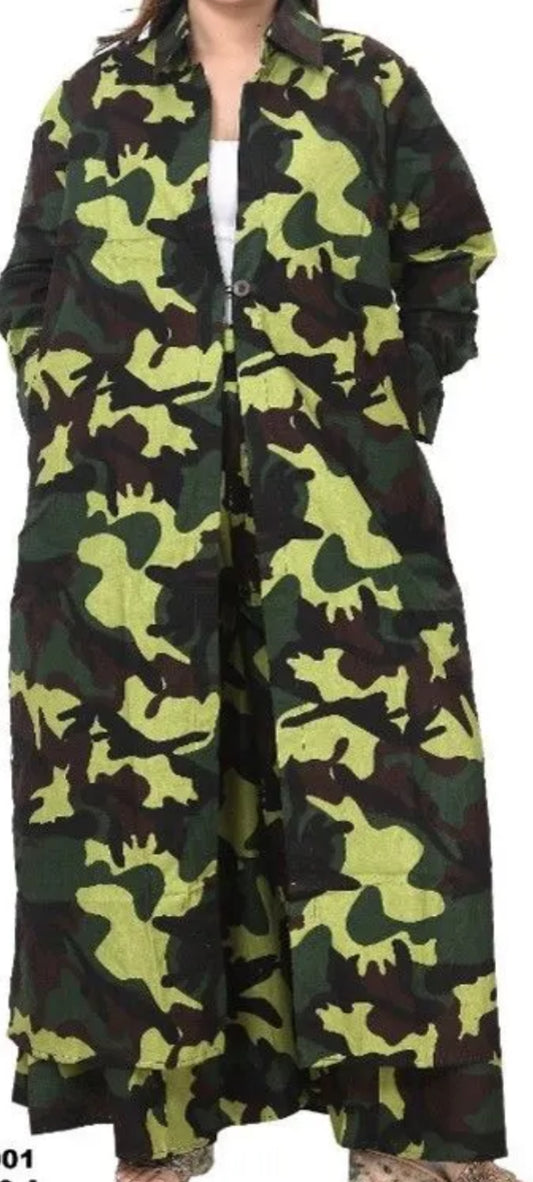 Camo Duster Pants Set