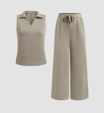 2pc Sleeveless Pants Set