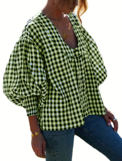 Stylish Plaid Top
