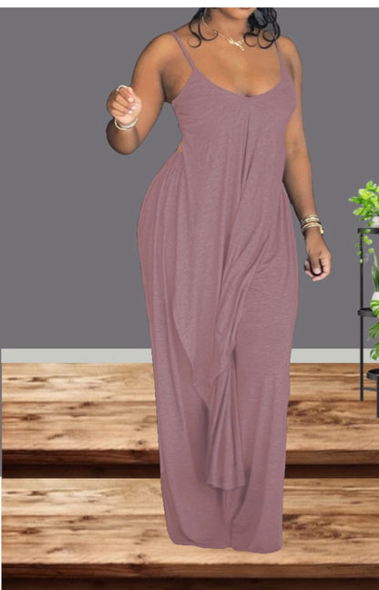 Casual 2pc Cami Top Wide Leg Pant Set