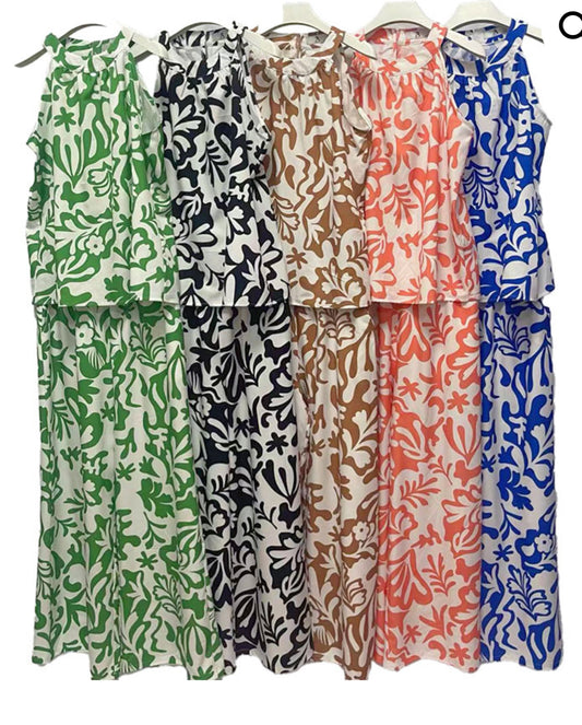 Summer 2pc Summer Sleeveless Pant Set